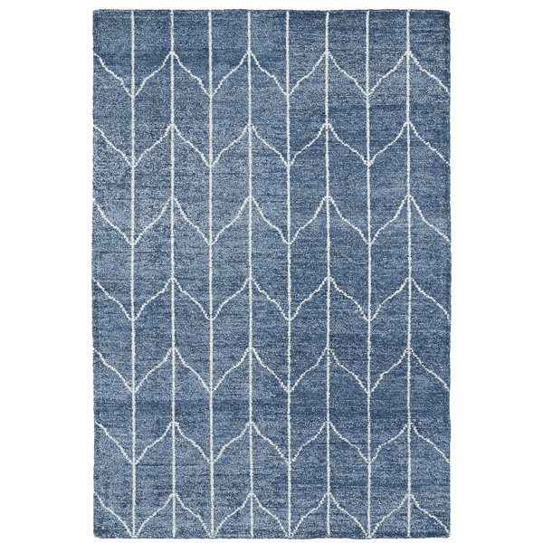 Mercury Row Hand Woven Denim Blue/Ivory Area Rug & Reviews Wayfair